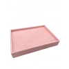 Süet Kumaş Pembe Renk 34/24 Cm Batırmalı Bileklik Kelepçe Tablası
