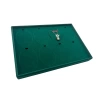 Süet Kumaş Yeşil 34-24 Cm Ayaklı 8 Pedli Kolye Tabla Stand