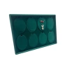 Süet Kumaş Yeşil 34-24 Cm Ayaklı 8 Pedli Kolye Tabla Stand