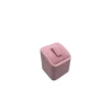 Terli Üretim Süet Kumaş Pembe Renk Tek Yüzük Sergileme Aksesuar