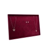 Yerli Üretim Brüksel Model Enine Süet Kumaş Bordo 34-24 Cm Ayaklı Üçlü Set Tabla Stand