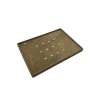 Yerli Üretim Brüksel Model Enine Süet Kumaş Sütlü Kahve 34-24 Cm Ayaklı Üçlü Set Tabla Stand