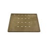 Yerli Üretim Brüksel Model Enine Süet Kumaş Sütlü Kahve 34-24 Cm Ayaklı Üçlü Set Tabla Stand