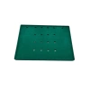 Yerli Üretim Brüksel Model Enine Süet Kumaş Yeşil 34-24 Cm Ayaklı Üçlü Set Tabla Stand