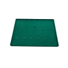 Yerli Üretim Bükreş Model Dikine Süet Kumaş Yeşil 34-24 Cm Ayaklı Üçlü Set Tabla Stand