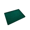 Yerli Üretim Bükreş Model Dikine Süet Kumaş Yeşil 34-24 Cm Ayaklı Üçlü Set Tabla Stand