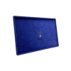 Yerli Üretim Bükreş Model Dikine Süet Kumaş Lacivert 34-24 Cm Ayaklı Üçlü Set Tabla Stand