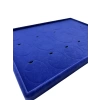 Yerli Üretim Bükreş Model Dikine Süet Kumaş Lacivert 34-24 Cm Ayaklı Üçlü Set Tabla Stand