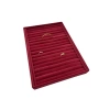 Yerli Üretim Büyük Boy Süet Kumaş Bordo Renk 34 cm / 24 cm Dikine Sosisli Yüzük Sergileme Standı