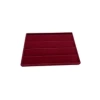Yerli Üretim Cezayir Model Süet Kumaş Bordo Renk 34/24 Cm Kademeli Çekmece İçi Küpe Standı