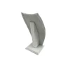 Yerli Üretim Dubai Model Süet Kumaş Gri Renk 18/9 Cm Kolye - Zincir Ayaklı Stand