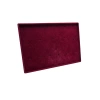 Yerli Üretim Bükreş Model Dikine Süet Kumaş Bordo 34-24 Cm Ayaklı Üçlü Set Tabla Stand