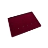 Yerli Üretim Bükreş Model Dikine Süet Kumaş Bordo 34-24 Cm Ayaklı Üçlü Set Tabla Stand