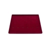 Yerli Üretim Bükreş Model Dikine Süet Kumaş Bordo 34-24 Cm Ayaklı Üçlü Set Tabla Stand
