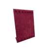 Yerli Üretim Keten Kumaş Bordo Renk 35/25 Cm Ayaklı Tırnaklı Tesbih Yüzük Kombin Sergileme Standı