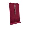 Yerli Üretim Keten Kumaş Bordo Renk 45/25 Cm Ayaklı Tırnaklı Tesbih Yüzük Kombin Sergileme Standı