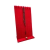 Yerli Üretim Keten Kumaş Kırmızı Renk 45/25 Cm Ayaklı Tırnaklı Tesbih Yüzük Kombin Sergileme Standı