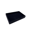 Yerli Üretim Küçük Boy Süet Kumaş Siyah Renk 22/14 Cm Servis Tablası