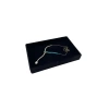 Yerli Üretim Küçük Boy Süet Kumaş Siyah Renk 22/14 Cm Servis Tablası