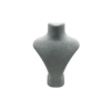 Yerli Üretim Londra Model Süet Kumaş Gri Renk 16/12 Cm Kolye Sergileme Mankeni