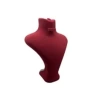 Yerli Üretim Londra Model Süet Kumaş Kırmızı Renk 28/ 22 Cm Kolye Sergileme Mankeni