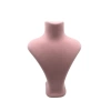 Yerli Üretim Londra Model Süet Kumaş Pembe Renk 28/ 22 Cm Kolye Sergileme Mankeni