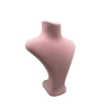 Yerli Üretim Londra Model Süet Kumaş Pembe Renk 28/ 22 Cm Kolye Sergileme Mankeni