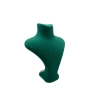Yerli Üretim Londra Model Süet Kumaş Yeşil Renk 22/18 Cm Kolye Sergileme Mankeni