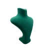 Yerli Üretim Londra Model Süet Kumaş Yeşil Renk 28/ 22 Cm Kolye Sergileme Mankeni