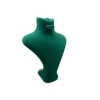 Yerli Üretim Londra Model Süet Kumaş Yeşil Renk 28/22Cm Takım Kolye-Küpe-Yüzük Sergileme Mankeni