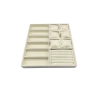 Yerli Üretim Miami Model Süet Kumaş Krem Renk 38Cm /34 Cm Mix Takı Sergileme Çekmece İçi Stand