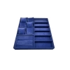 Yerli Üretim Miami Model Süet Kumaş Lacivert Renk 38 Cm /34 Cm Takı Sergileme Çekmece İçi Stand