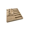 Yerli Üretim Miami Model Süet Kumaş Sütlü Kahve Renk 38 Cm /35 Cm Takı Sergileme Çekmece Içi Stand