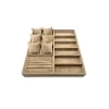 Yerli Üretim Miami Model Süet Kumaş Sütlü Kahve Renk 38 Cm /35 Cm Takı Sergileme Çekmece Içi Stand