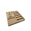 Yerli Üretim Miami Model Süet Kumaş Sütlü Kahve Renk 38 Cm /35 Cm Takı Sergileme Çekmece Içi Stand