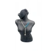 Polyester Malzeme Siyah Renk 48 / 28 cm Takı Sergileme Mankeni