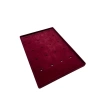 Yerli Üretim Roma Model Dikine Süet Kumaş Bordo 34-24 Cm Ayaklı Üçlü Set Tabla Stand