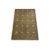 Yerli Üretim Roma Model Dikine Süet Kumaş Sütlü Kahve 34-24 Cm Ayaklı Üçlü Set Tabla Stand