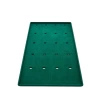 Yerli Üretim Roma Model Dikine Süet Kumaş Yeşil 34-24 Cm Ayaklı Üçlü Set Tabla Stand
