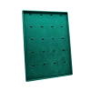 Yerli Üretim Roma Model Dikine Süet Kumaş Yeşil 34-24 Cm Ayaklı Üçlü Set Tabla Stand