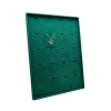 Yerli Üretim Roma Model Dikine Süet Kumaş Yeşil 34-24 Cm Ayaklı Üçlü Set Tabla Stand