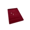 Yerli Üretim Saray Bosna Model Süet Kumaş Bordo Renk 34/24 Cm Kademeli Çekmece Içi Küpe Standı