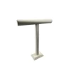 Yerli Üretim Süet Kaplama Krem Renk Uzun 48/41cm Kolye -Tesbih Sergileme Standı