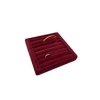 Yerli Üretim Süet Kumaş Bordo Renk 15 cm / 15 cm Yüzük Sergileme Standı