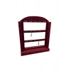 Süet Kumaş Bordo Renk 26/12 cm Ayaklı Küpe Standı