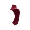 Yerli Üretim Süet Kumaş Bordo Renk Kolye Gerdanlık Zincir 39 Cm Takı Sergileme Mankeni