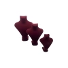 Yerli Üretim Süet Kumaş Bordo Renk Üç Boy Takı Mankeni