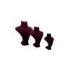 Yerli Üretim Süet Kumaş Bordo Renk Üç Boy Takı Mankeni