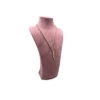 Yerli Üretim Süet Kumaş Elisia Manken Pembe Renk 25/12 Cm Kolye Gerdanlık Takı Sergileme Mankeni