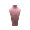 Yerli Üretim Süet Kumaş Elisia Manken Pembe Renk 25/12 Cm Kolye Gerdanlık Takı Sergileme Mankeni